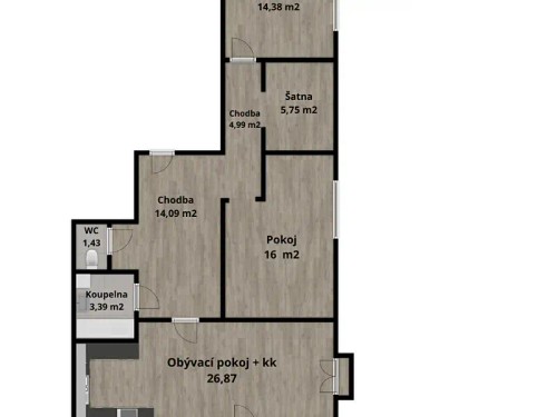 Prodej bytu 3+kk 86 m²