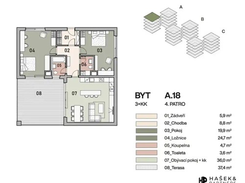 Prodej bytu 4+kk 104 m²