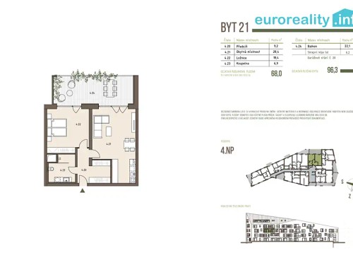 Prodej bytu 2+kk 68 m²