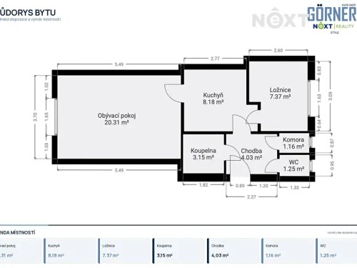 Prodej bytu 2+1 47 m²