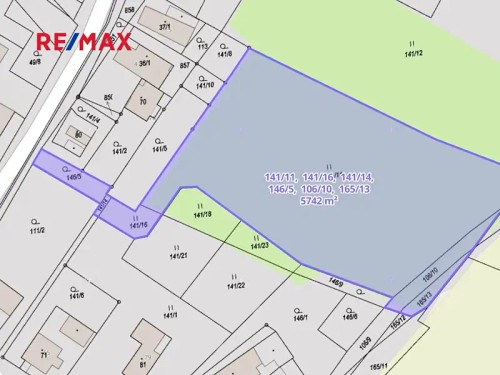 Prodej stavebního pozemku 5742 m²