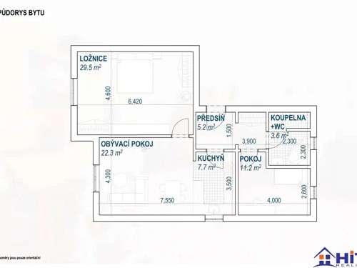 Prodaný  byt 3+kk 84 m²