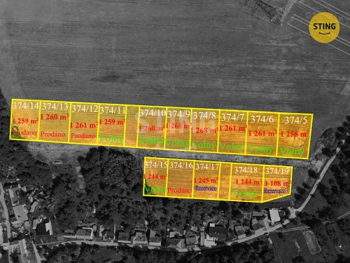 Prodej stavebního pozemku 1108 m²