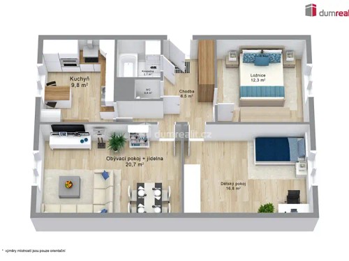 Prodaný  byt 3+1 75 m²
