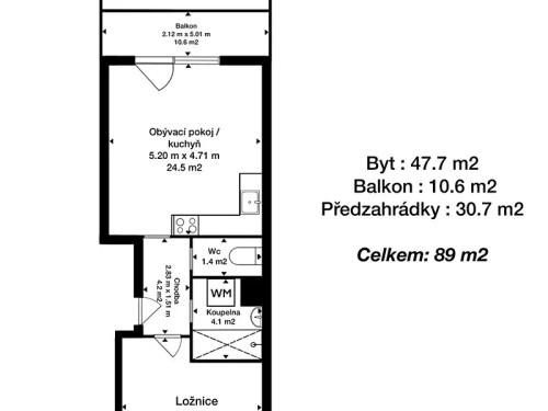 Prodej bytu 2+kk 90 m²