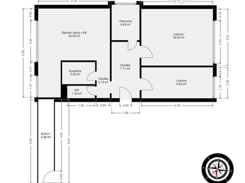 Prodaný byt 3+1 87 m²