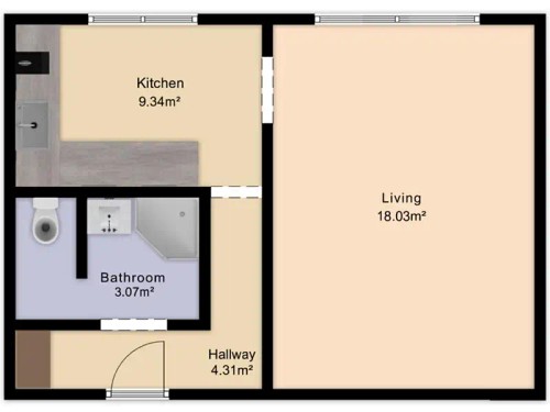 Prodaný  byt 1+1 36 m²