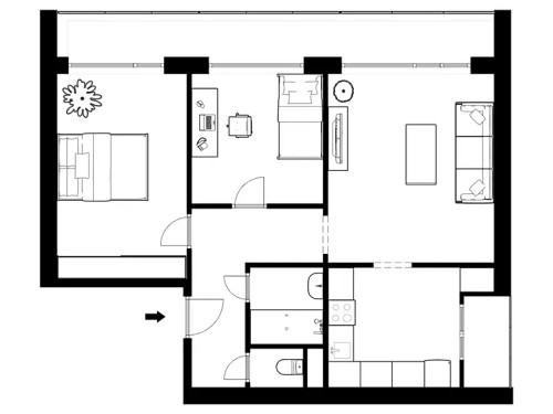 Prodej bytu 3+1 58 m²