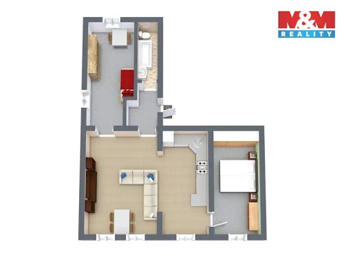 Prodej bytu 3+1 72 m²