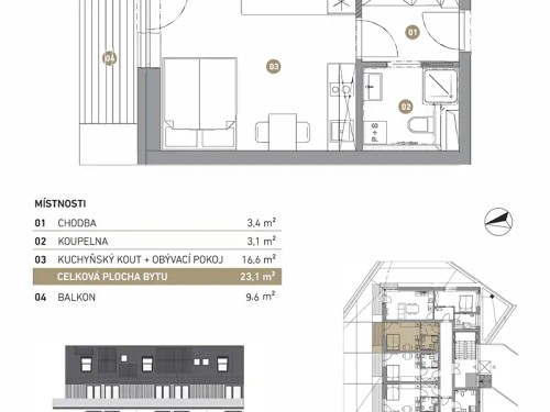 Prodej bytu 1+kk 23 m²