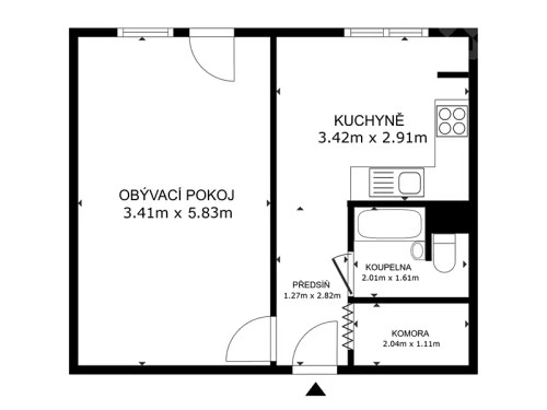 Prodaný byt 1+1 42 m²