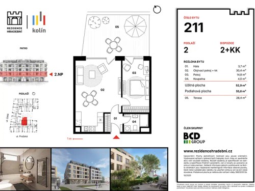 Prodej bytu 2+kk 56 m²