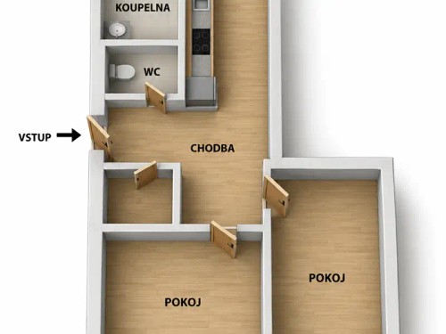 Prodej bytu 2+1 57 m²