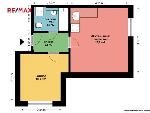 Prodaný byt 2+kk 37 m²