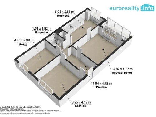 Prodej bytu 3+1 75 m²
