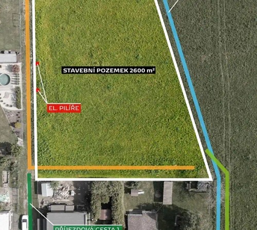 Prodej stavebního pozemku 2600 m²