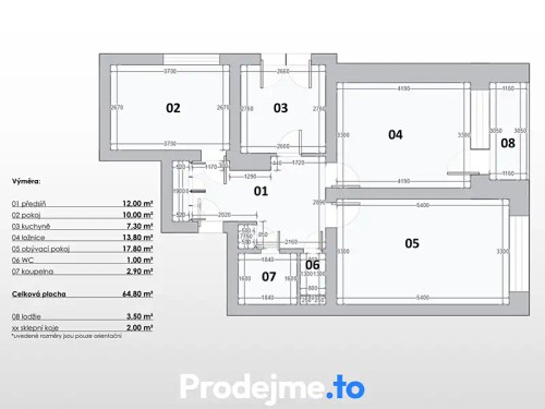 Prodaný  byt 3+1 65 m²