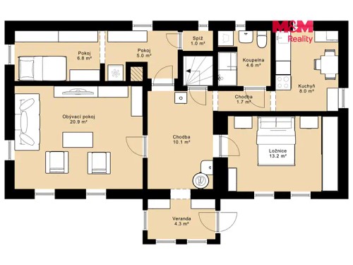 Prodej domu 63 m², pozemek 1547 m²