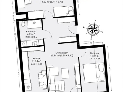 Prodaný byt 3+1 76 m²