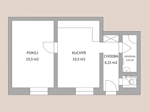 Prodaný byt 2+kk 50 m²