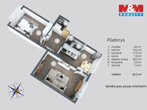 Prodaný byt 2+1 65 m²