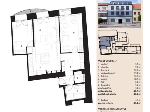 Prodej bytu 3+kk 84 m²