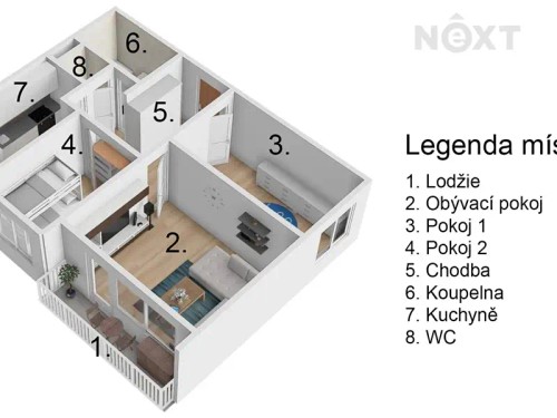 Prodaný  byt 3+1 66 m²