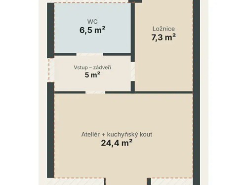 Prodej bytu 2+kk 43 m²