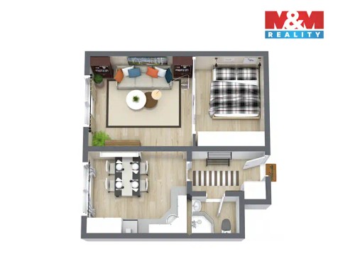 Prodej bytu 1+1 43 m²