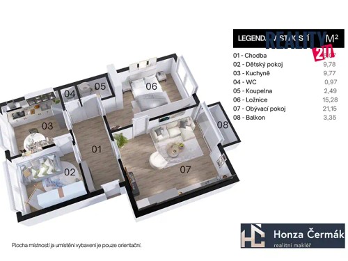 Prodej bytu 3+1 68 m²