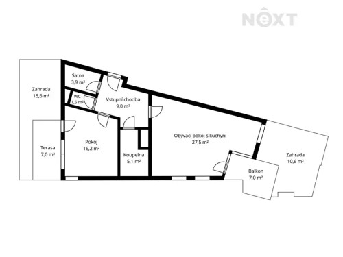 Prodej bytu 2+kk 111 m²
