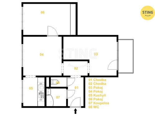 Prodej bytu 3+1 73 m²