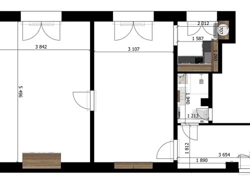 Prodaný byt 2+kk 49 m²