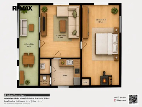 Prodej chaty 45 m², pozemek 47 m²