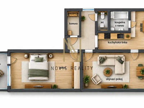 Prodej bytu 2+1 65 m²