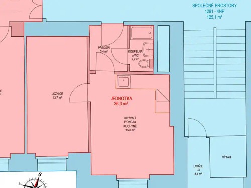 Prodaný byt 2+kk 35 m²