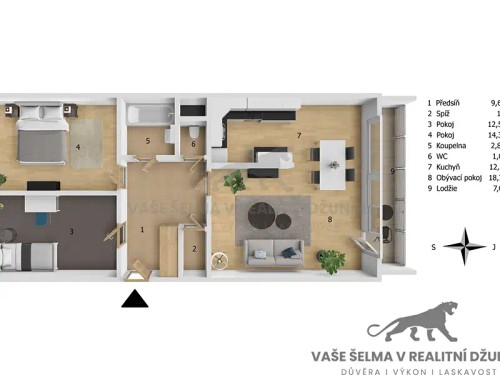 Prodej bytu 3+kk 76 m²