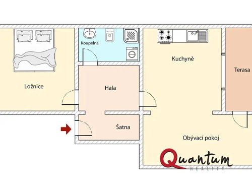 Prodaný  byt 2+kk 63 m²