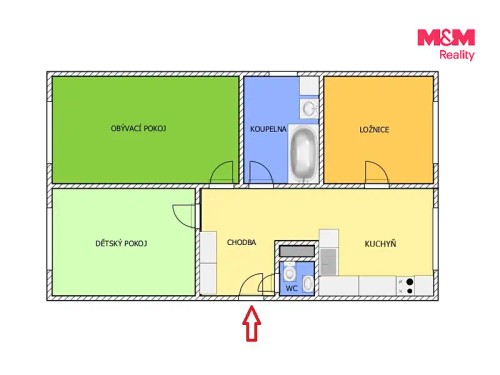 Prodej bytu 3+1 81 m²