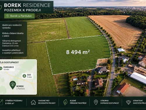 Prodej stavebního pozemku 8494 m²