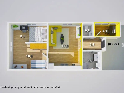 Prodaný byt 2+kk 54 m²
