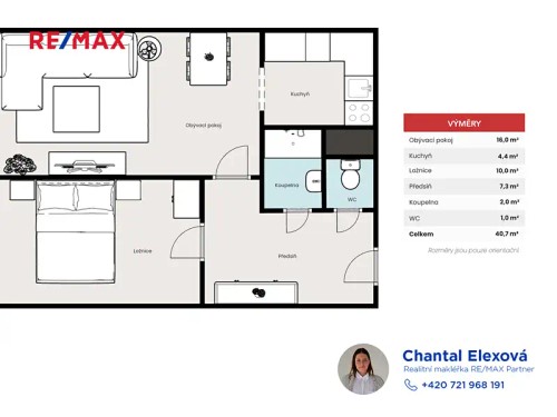 Prodej bytu 2+kk 42 m²