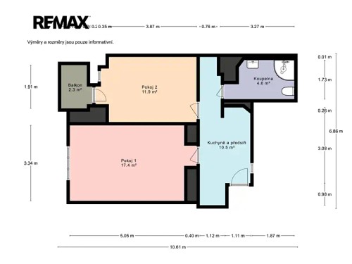 Prodaný byt 2+1 44 m²