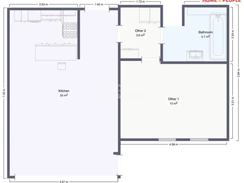 Prodaný  byt 2+kk 62 m²