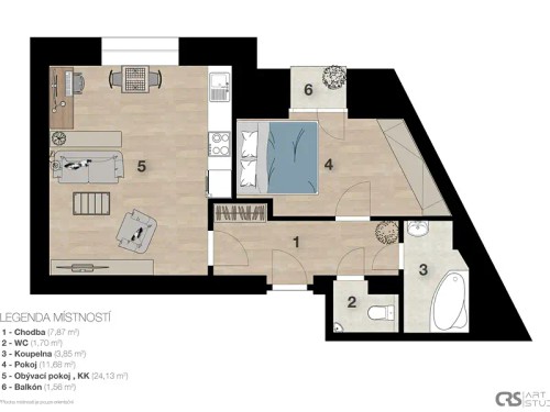 Prodej bytu 2+kk 52 m²