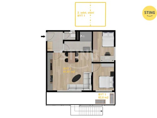 Prodej bytu 3+kk 81 m²