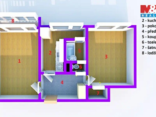 Prodaný byt 2+1 57 m²