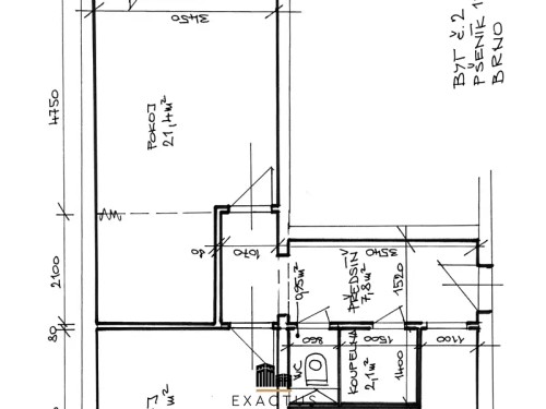 Prodej bytu 2+1 54 m²