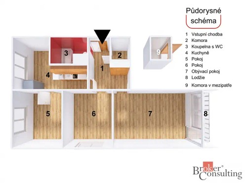 Prodaný byt 3+1 65 m²