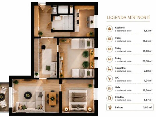 Prodej bytu 3+1 78 m²